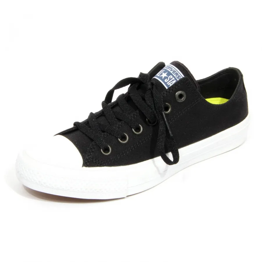1074 sneaker donna CONVERSE women ALL STAR CHUCK TAYLOR II canvas shoe black