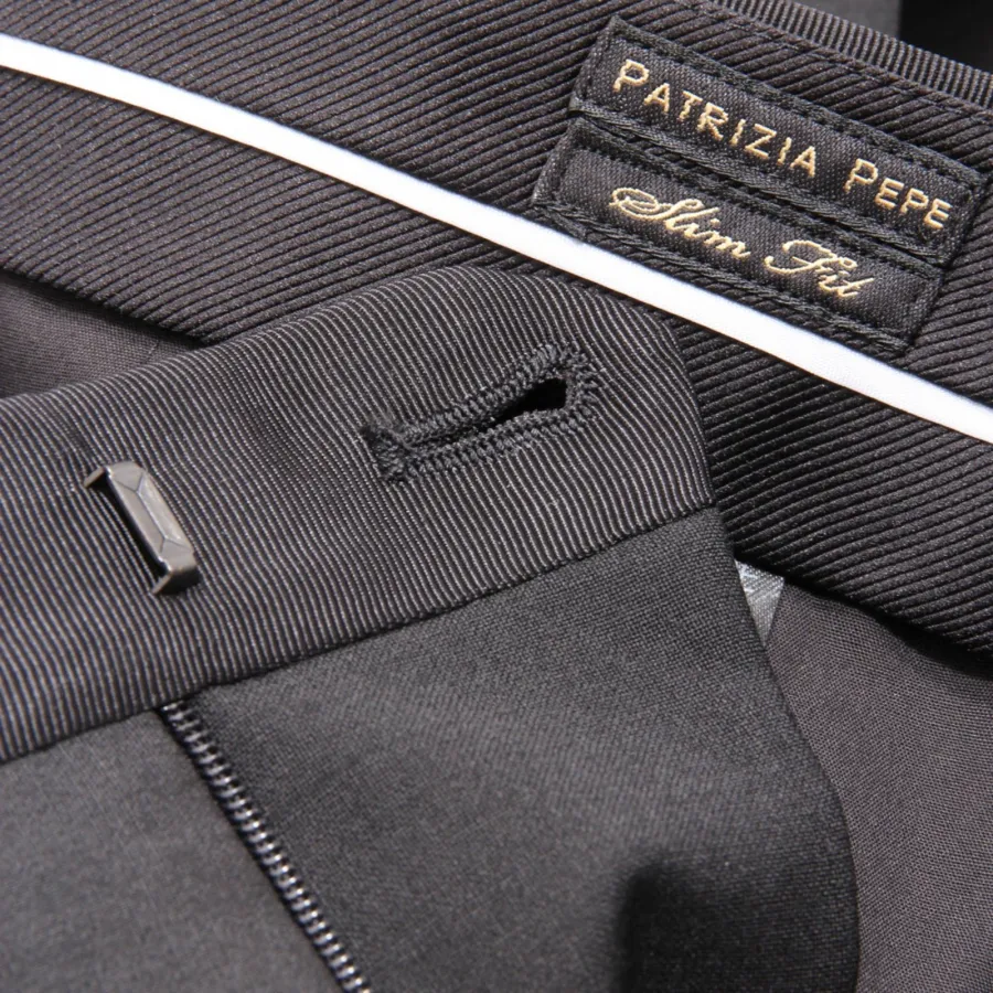 5721AL pantalone uomo PATRIZIA PEPE man wool blend trousers black