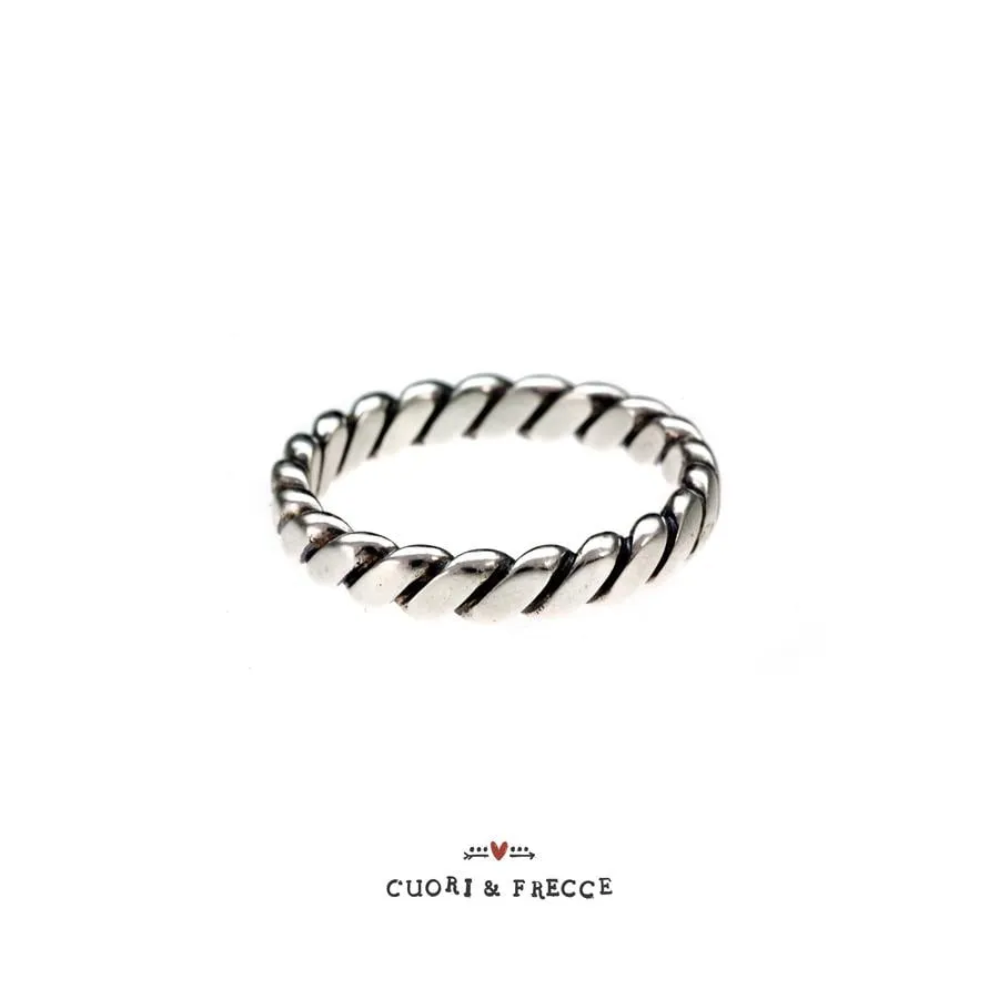 Anello treccia grande Cuori& Frecce