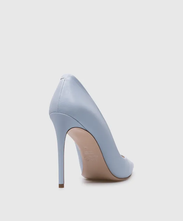 Babe Pay Pls Barche in pelle blu 2011196083