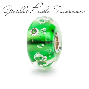 Beads Trollbeads in Argento e Vetro Diamante Verde TGLBE-00075