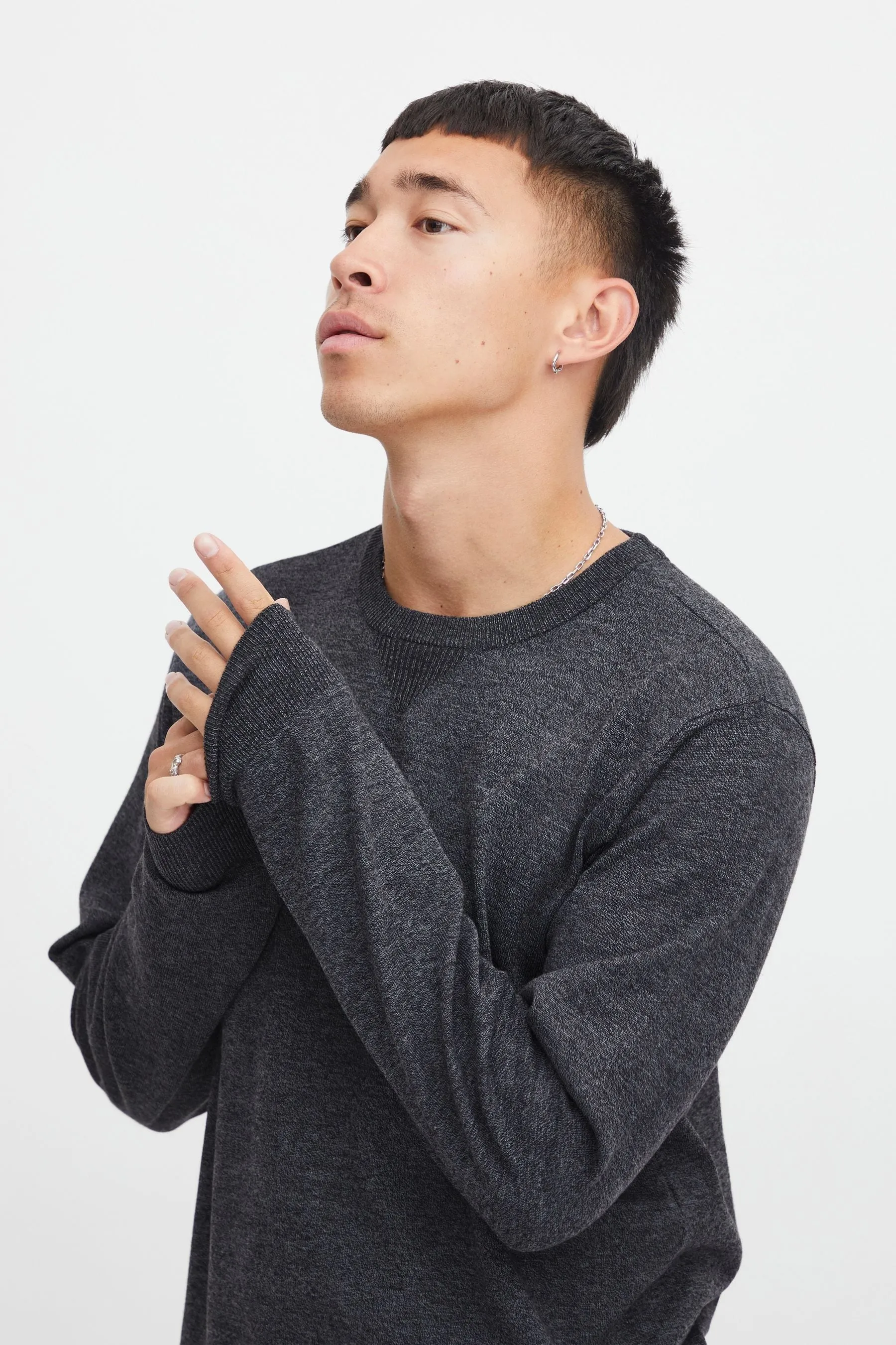 Blend Crew Neck Knitted Sweat Jumper    
