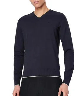 Brand ARMANI EXCHANGE Maglioncino uomo scollo a v blu