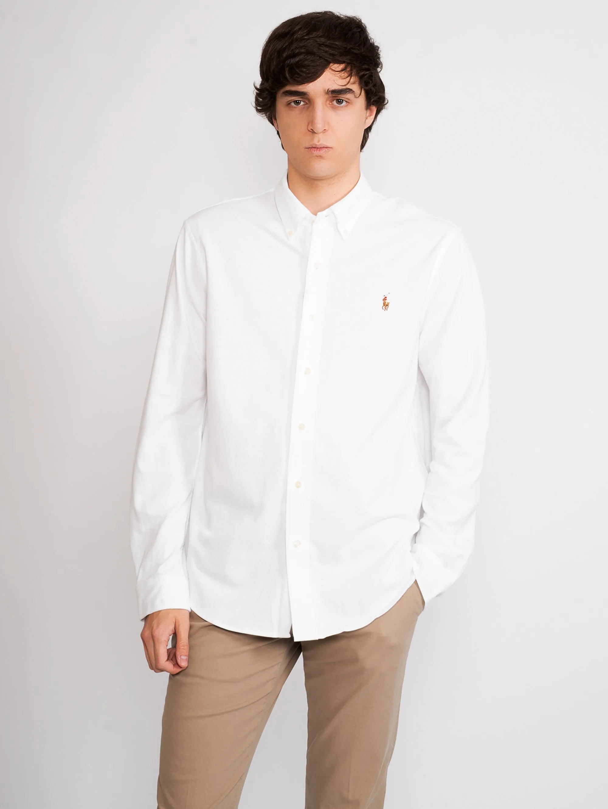 Camicia Knit Oxford Bianco