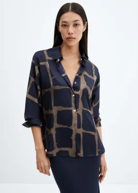 Camicia lunga stampata