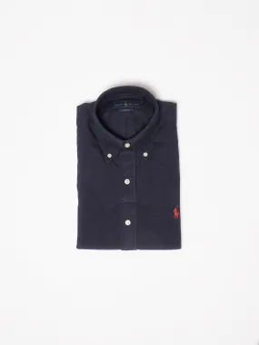 Camicia Oxford Custom Fit Blu