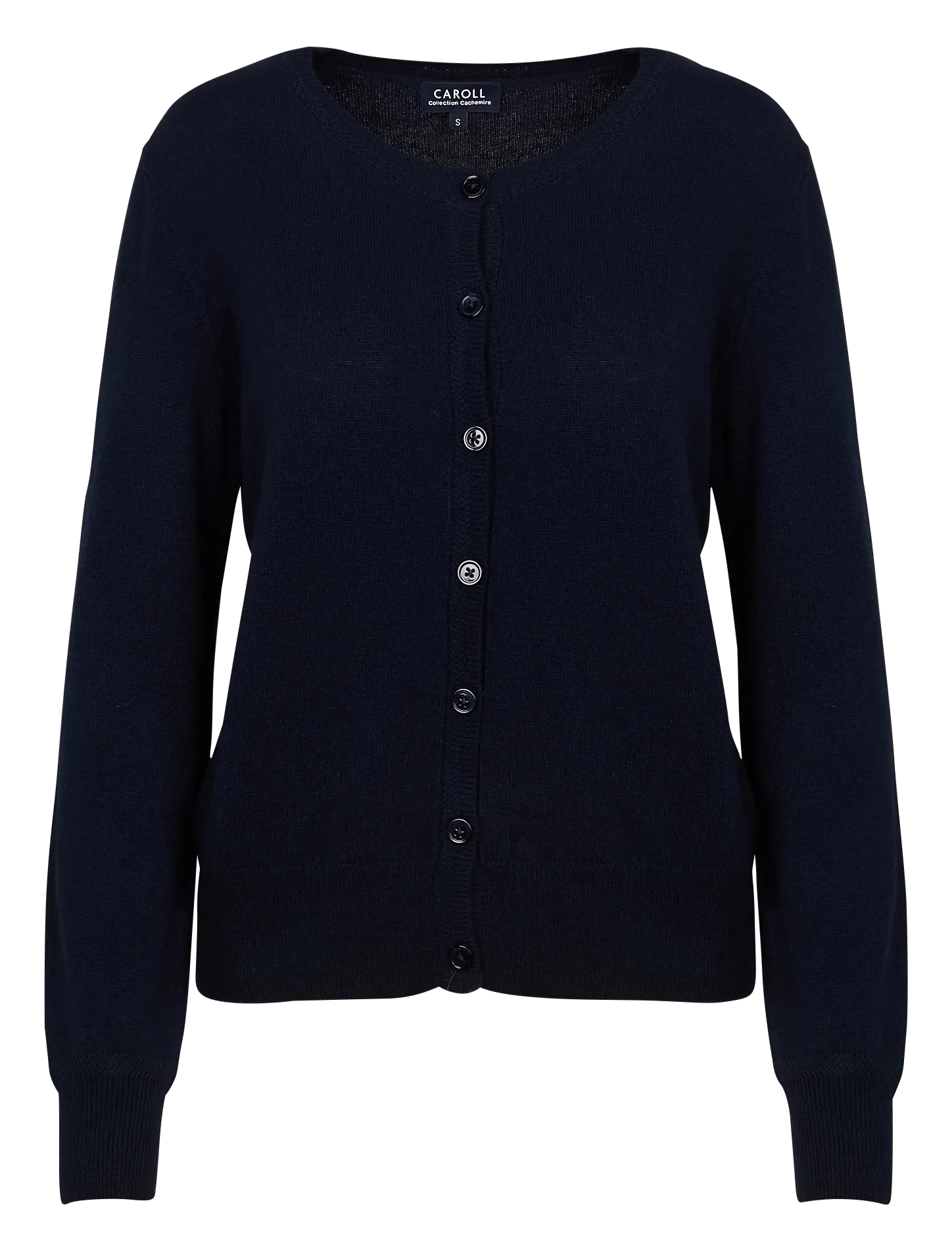  CAROLL   MCAROLINE - Cardigan diritto con collo tondo in cachemire | Blu