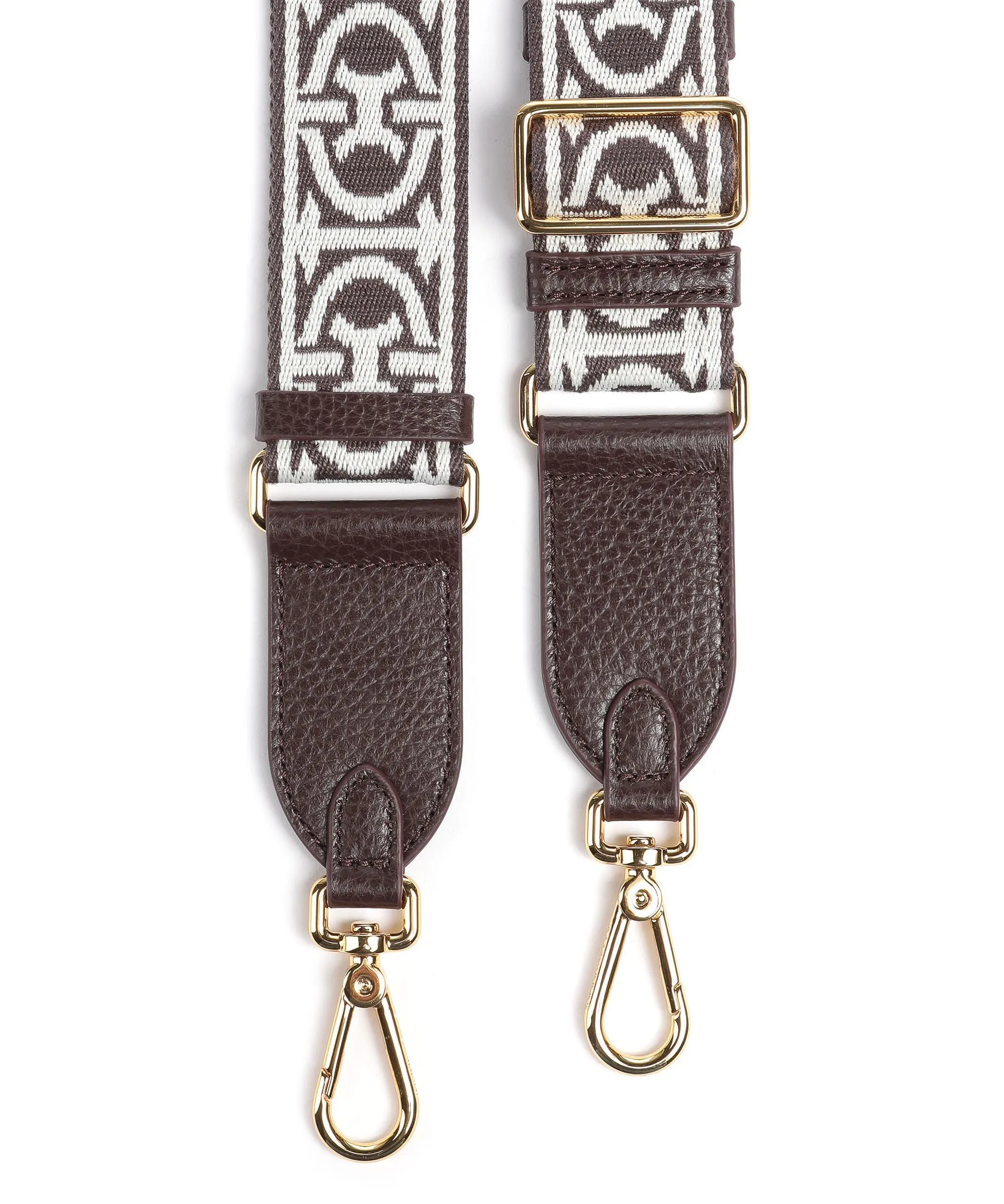 Coccinelle Nastro Monogram Tracolla tissu marrone/bianco  
