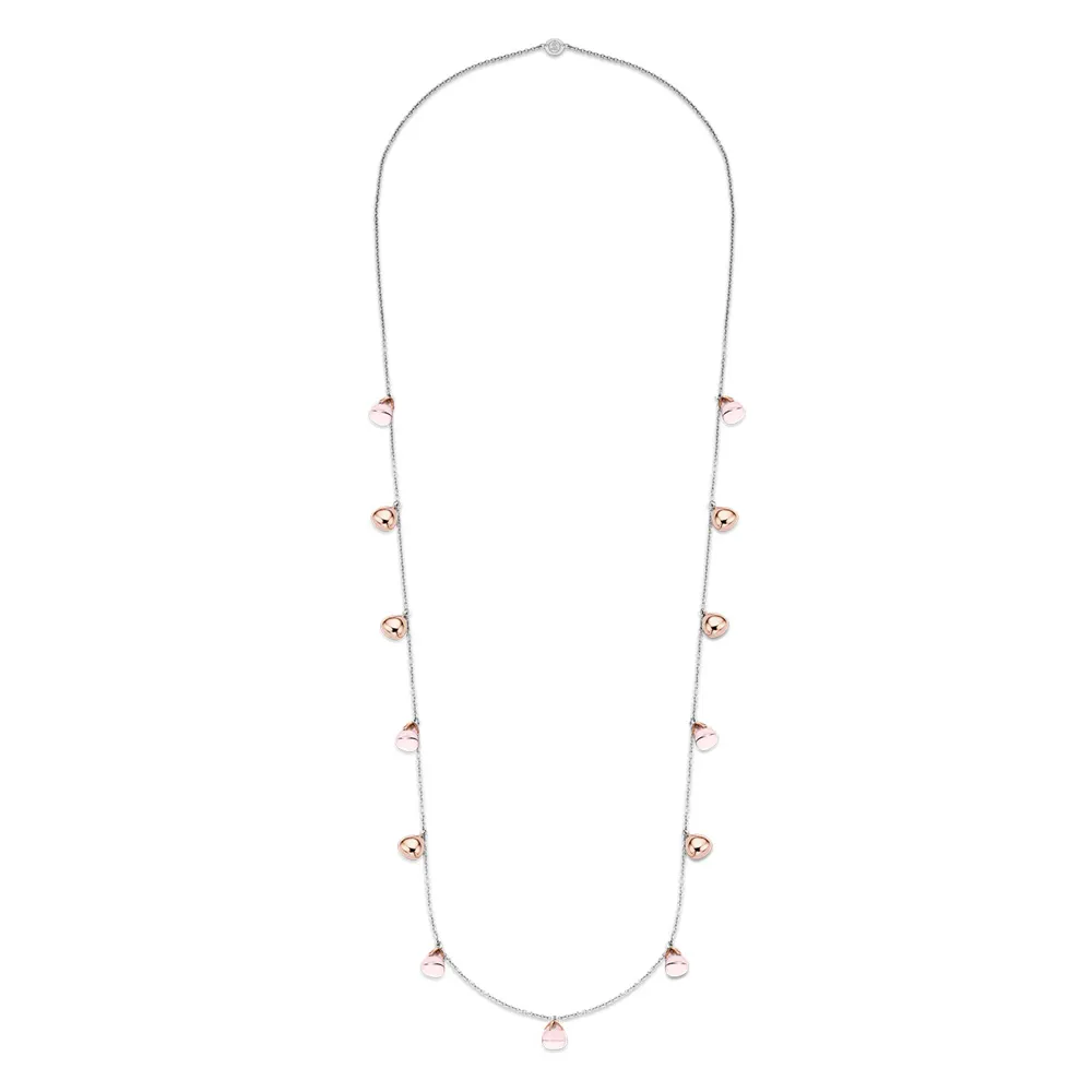 Collana lunga Ti Sento Milano Donna cristalli rosa in argento 3901NU