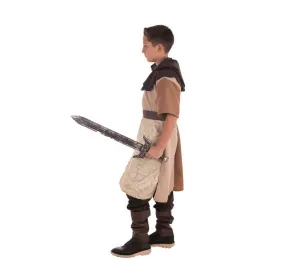 Costume da Cavaliere medievale marrone per un ragazzo