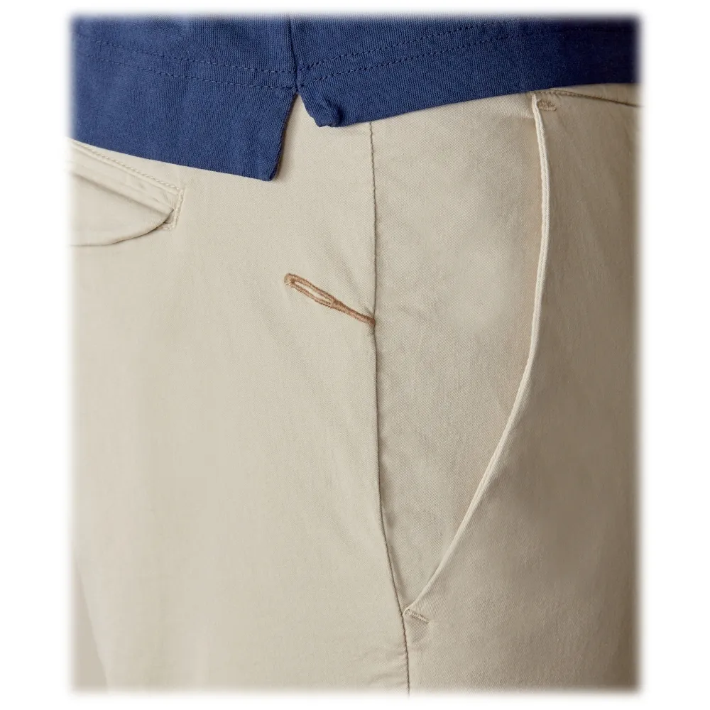 Cruna - T-Shirt Nizza - 573 - Blu - Handmade in Italy - T-Shirt di Alta Qualità Luxury