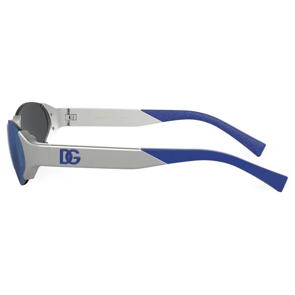 Dolce & Gabbana - Occhiale da Sole Sporty - Grigio Metallico Blu - Dolce & Gabbana Eyewear