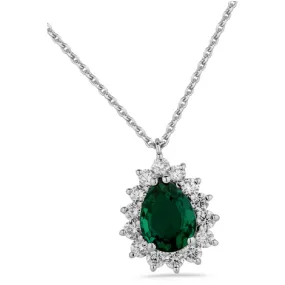 EUREKA Collana oro 9Kt lab grown diamond emerald Eureka