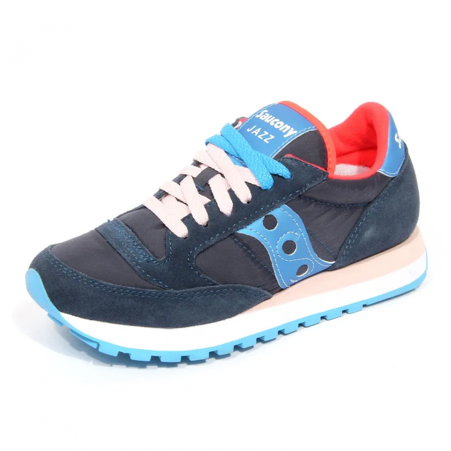 G3794 sneaker donna SAUCONY JAZZ blue suede/fabric shoes women