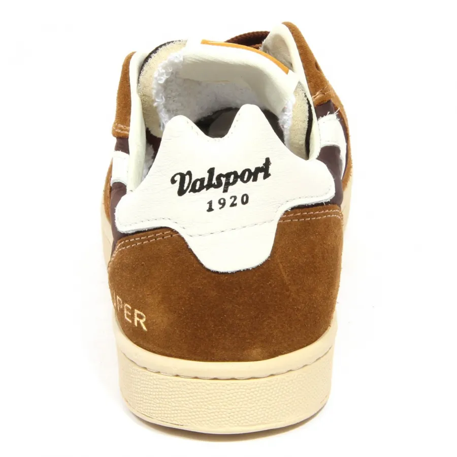 H1506 sneaker uomo VALSPORT men SUPER DAVIS suede/fabric shoes brown