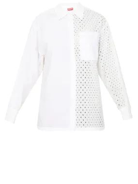 KENZO    Camicia in cotone sangallo