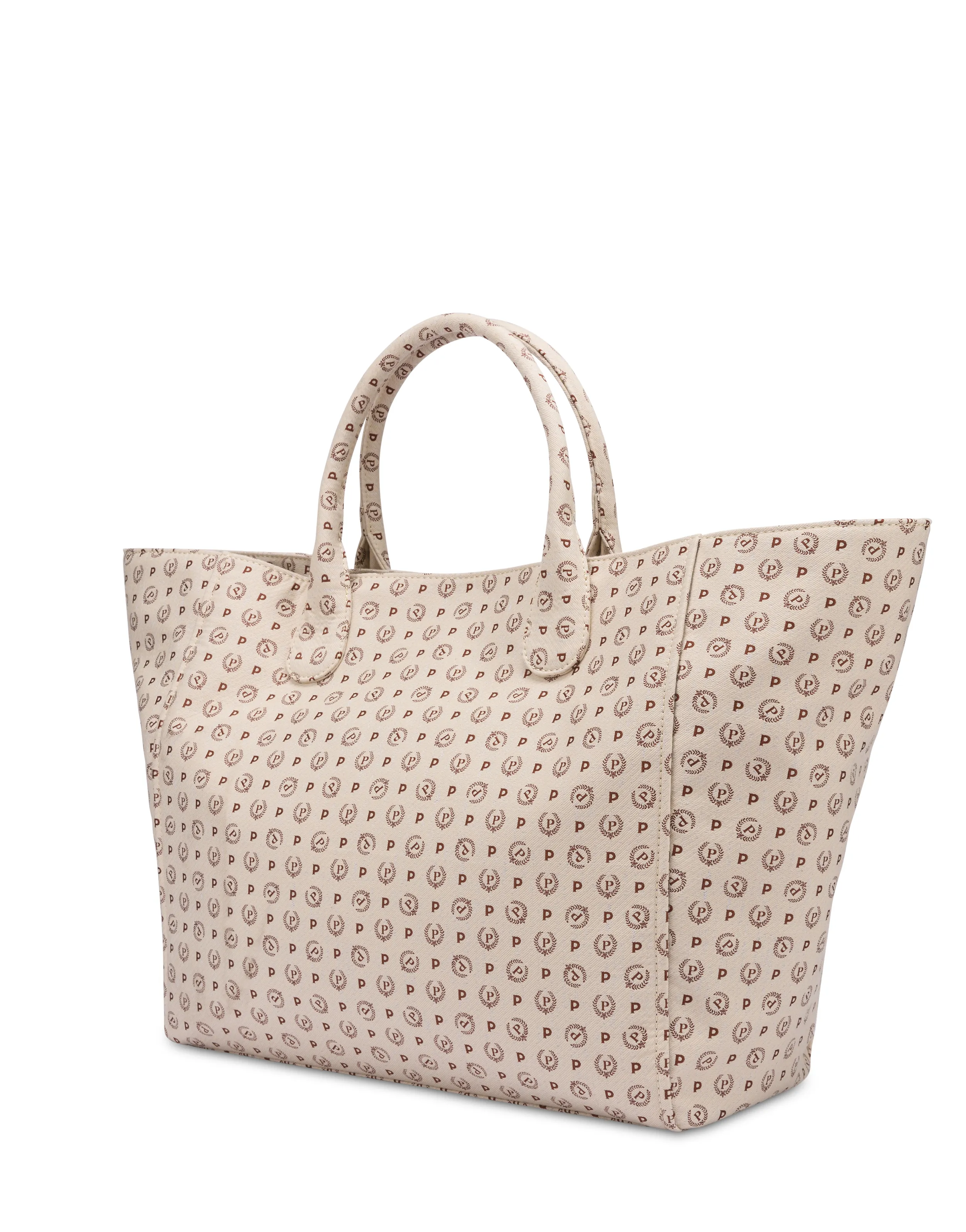     Linea Heritage Tote Bag Heritage Jacquard Big Avorio/marrone