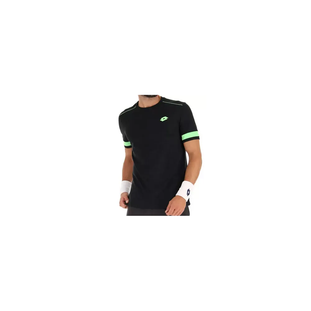 LOTTO - SUPERRAPIDA V TEE - ALL BLACK / GREEN APPLE NEO - UOMO - 215508 - 1TA