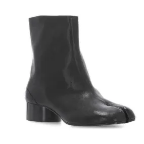 Maison Margiela Black Leather Tabi Boots Black 