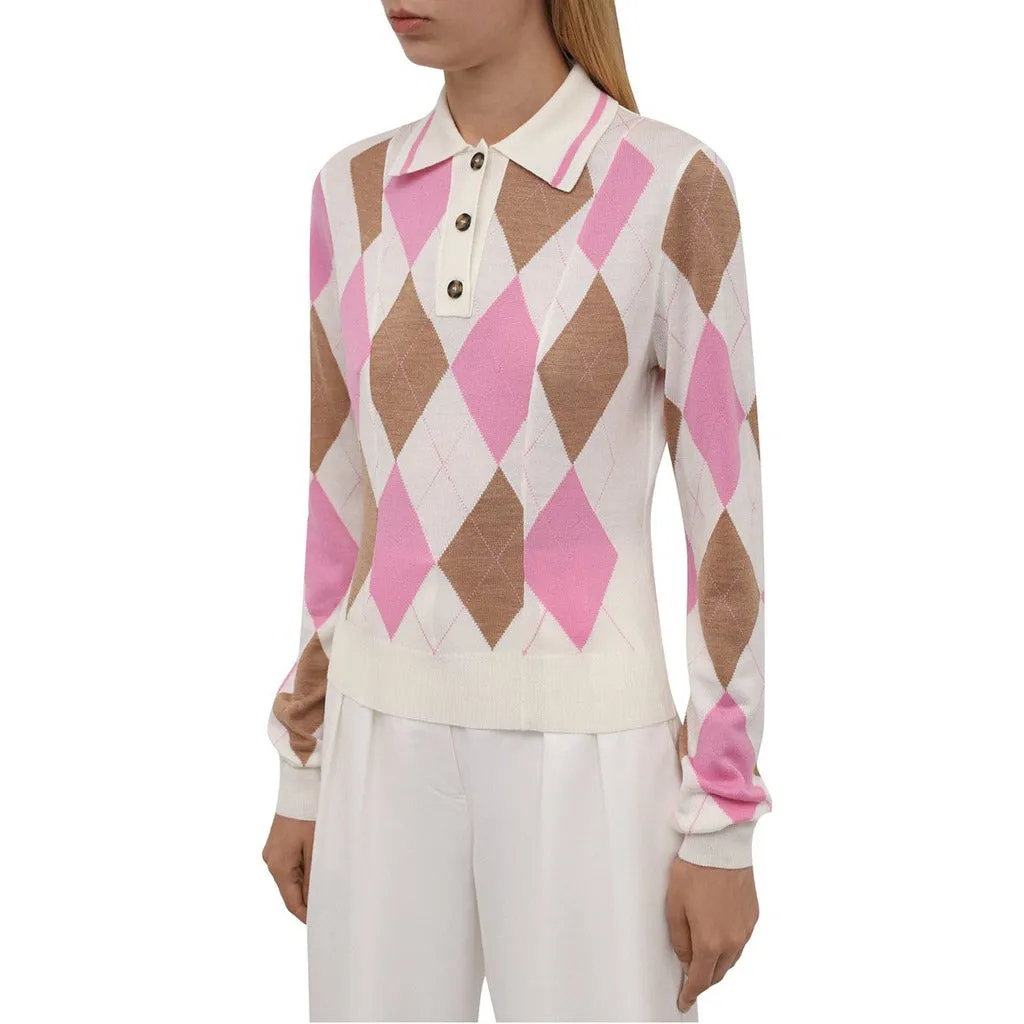 Msgm maglioncino polo multicolore   