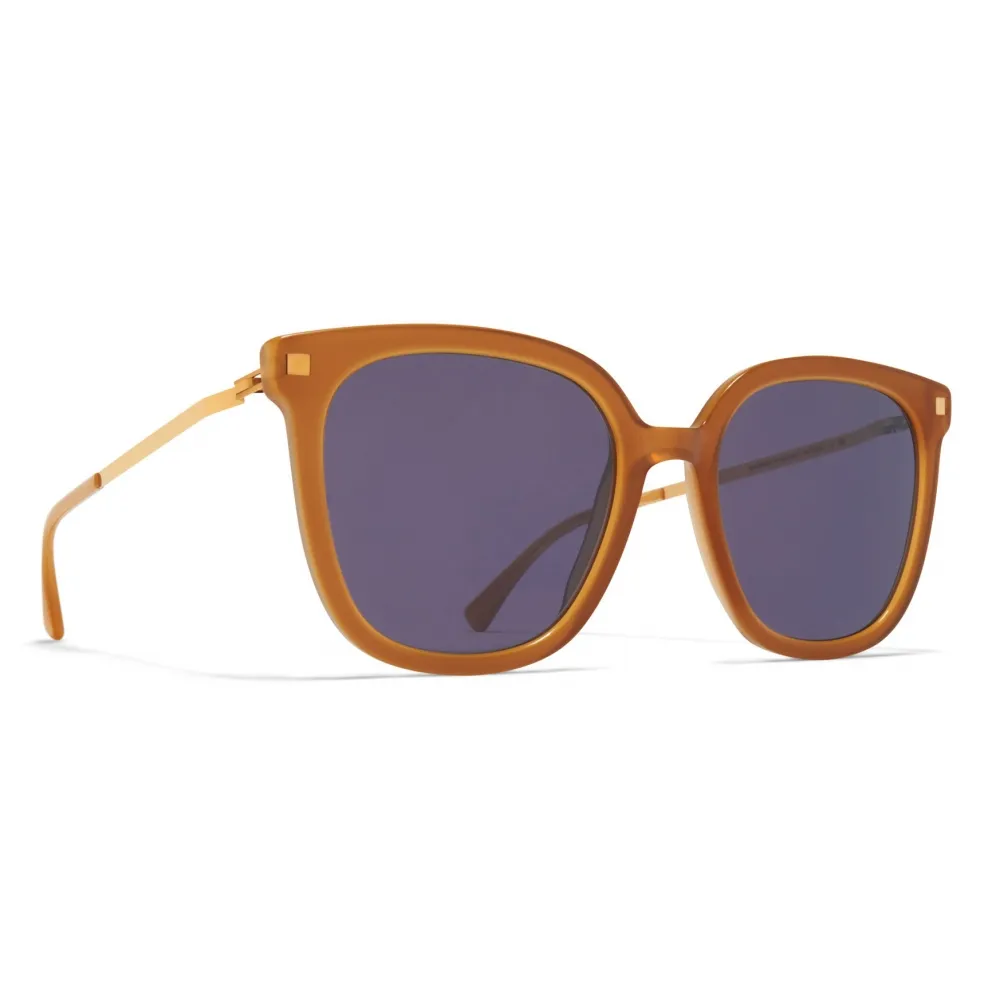Mykita - Viska - Lite - C99 Marrone Oro Lucido Grigio - Acetate & Stainless Steel Collection - Occhiali da Sole - Mykita Eye