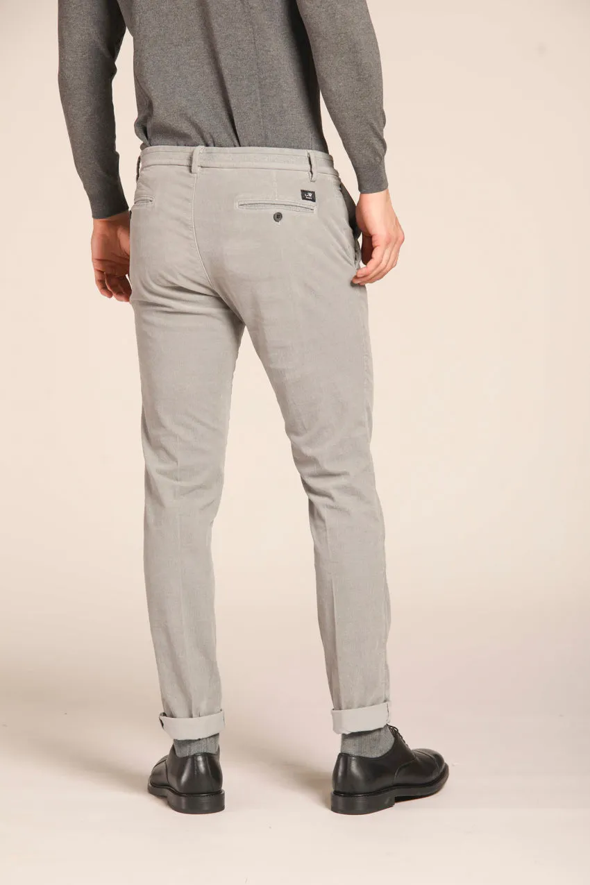 New York College Coul pantalon chino homme en velours à 1500 rayures avec ceinture à motif oxford coupe régulière