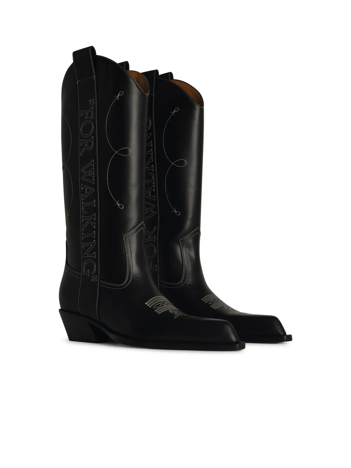 Off White Texano Black Clear Boots