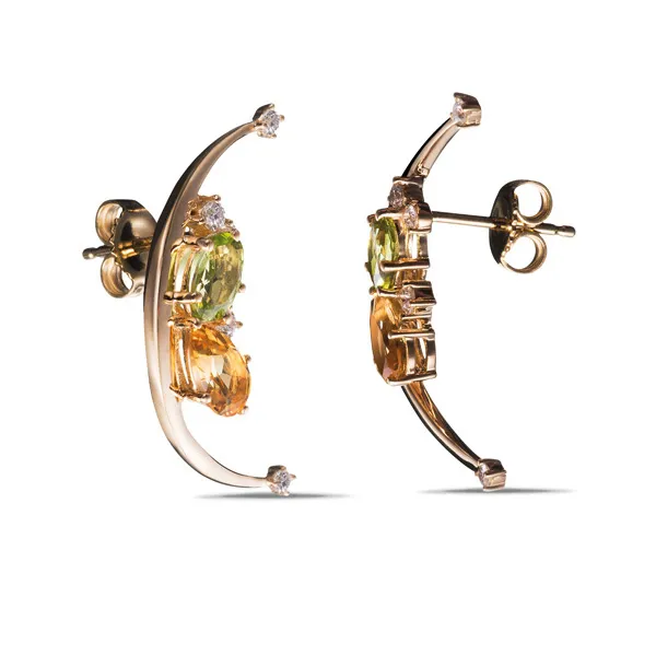 Orecchini Alfieri & St John in oro giallo con Diamanti ct. 0,23
