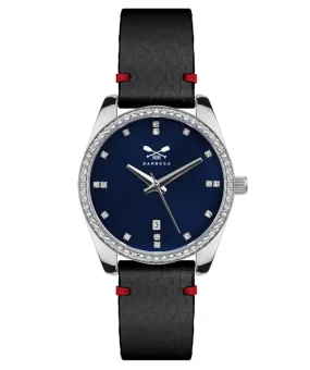 OROLOGIO MOONLIGHT  dm. 36,5 PELLE NERO BANDANA ROSSA