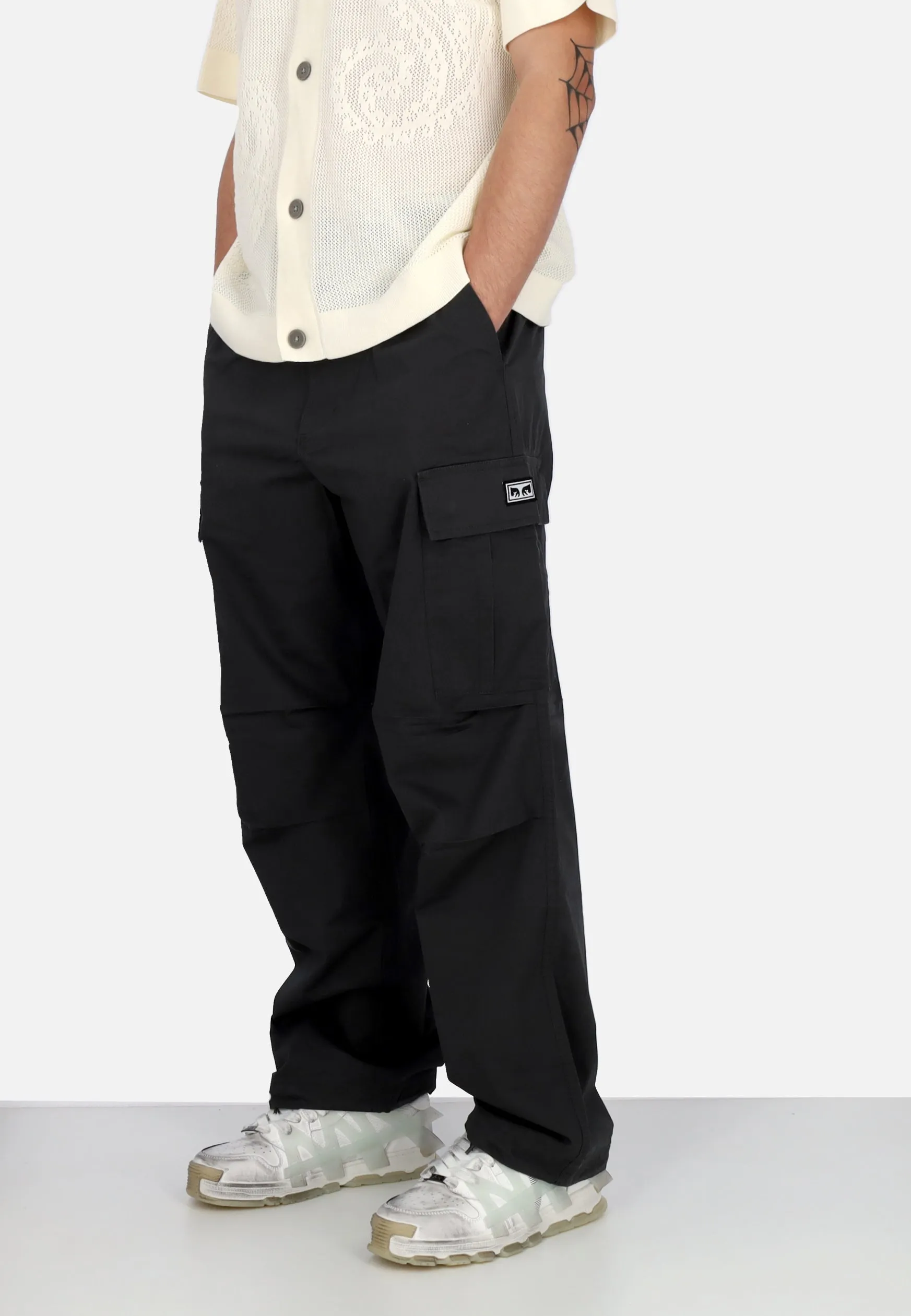 Pantalone Lungo Uomo Big Timer Cargo Pant Washed Black