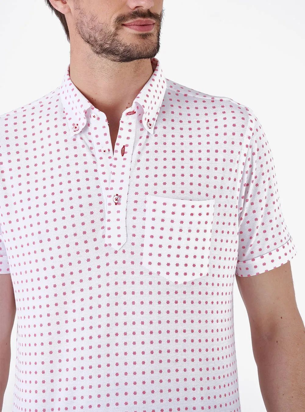 Polo mezza manica con collo button-down - Quasar