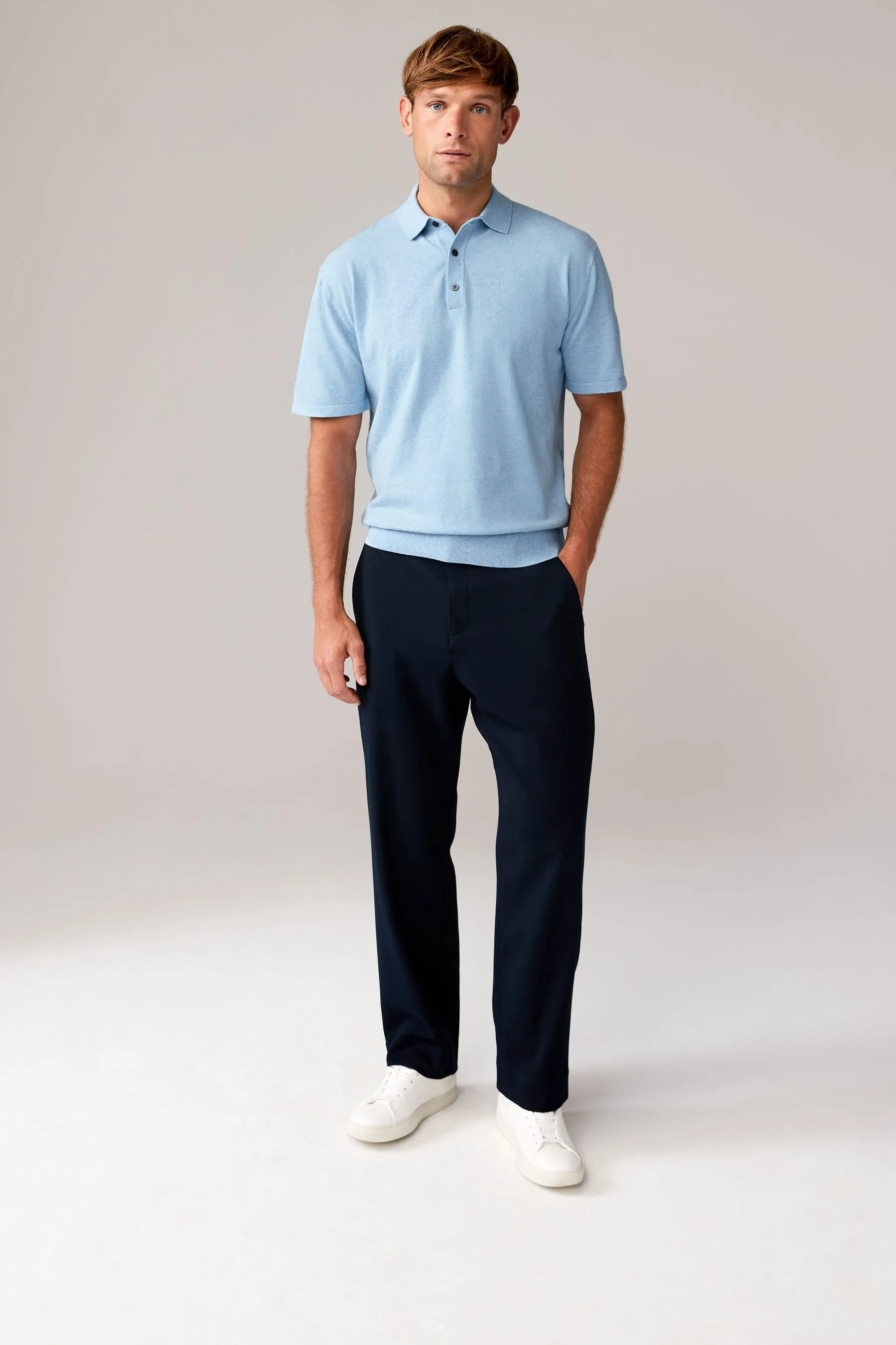 Regular - Fit Knitted Polo Shirts 2 Pack    