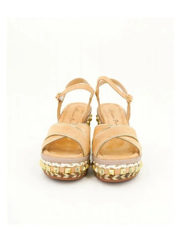 SANDALO ZEPPA SUEDE FASCE INCROCIATE