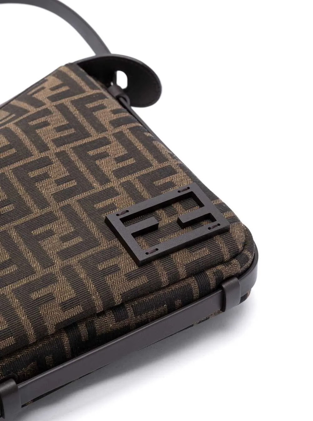 Simply Fendi MediumBorsa in tessuto jacquard FF marrone