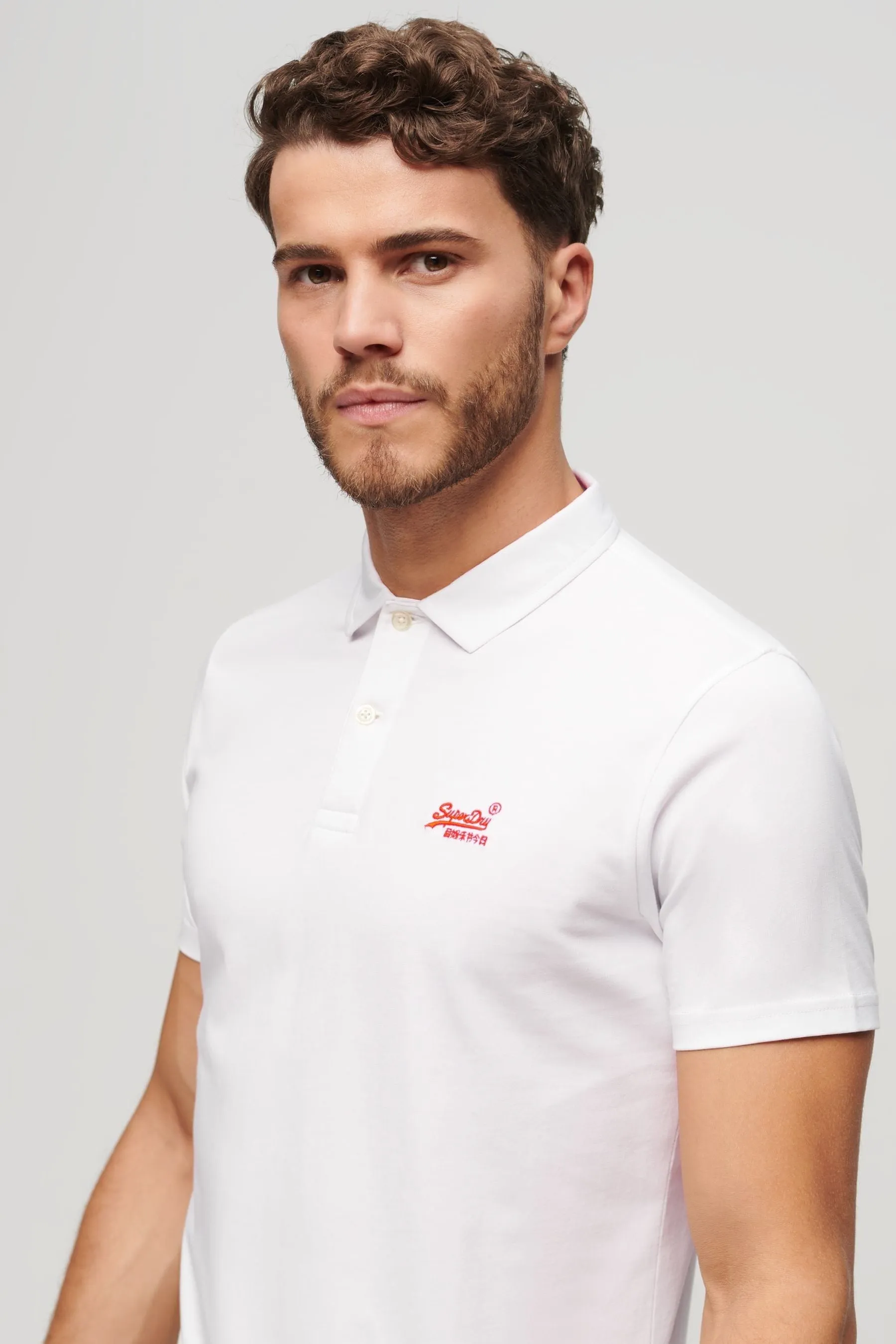 Superdry Essential Logo Neon Jersey Polo Shirt    
