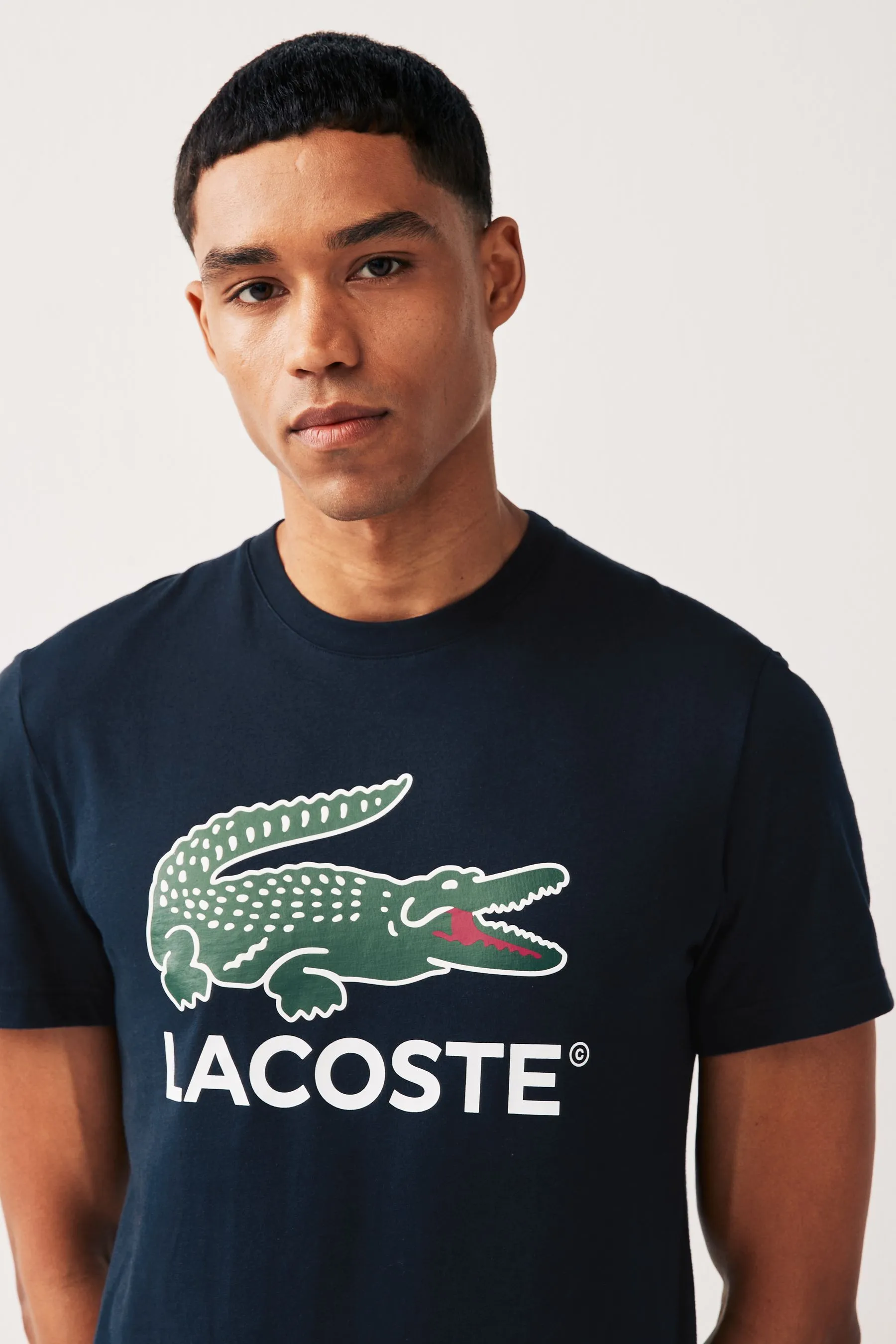 T-shirt con Lacoste Signature Stampa    