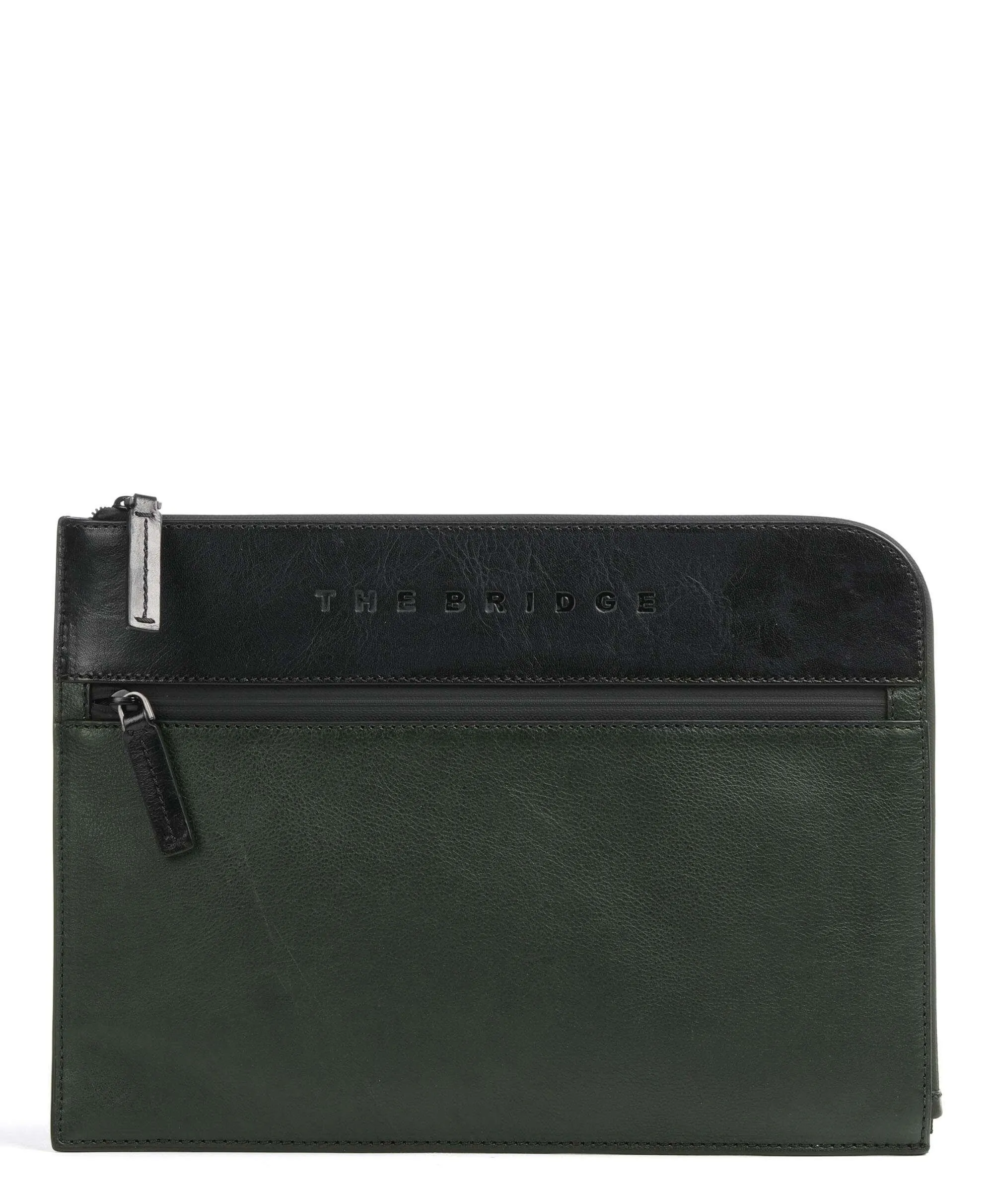  The Bridge Damiano Custodia pc 13″ pelle di vacchetta grana verde scuro  