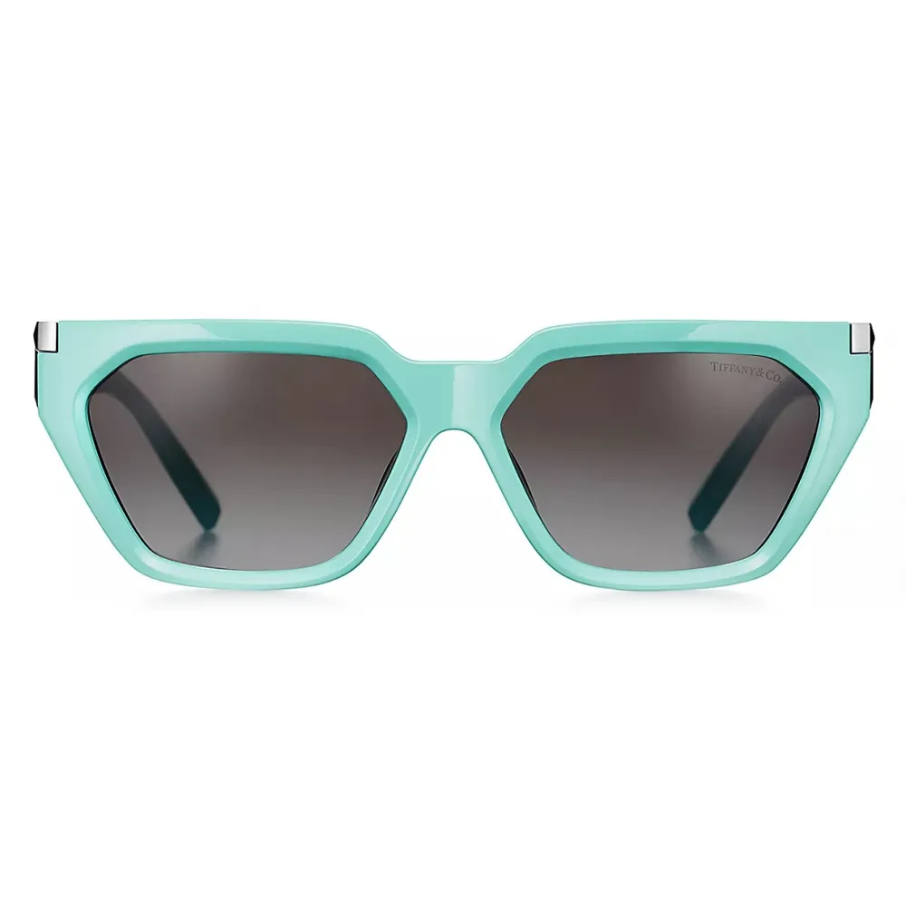 Tiffany & Co. - Occhiale da Sole Cat Eye - Tiffany Blue® Grigio Sfumato - Collezione Tiffany T - Tiffany & Co. Eyewear