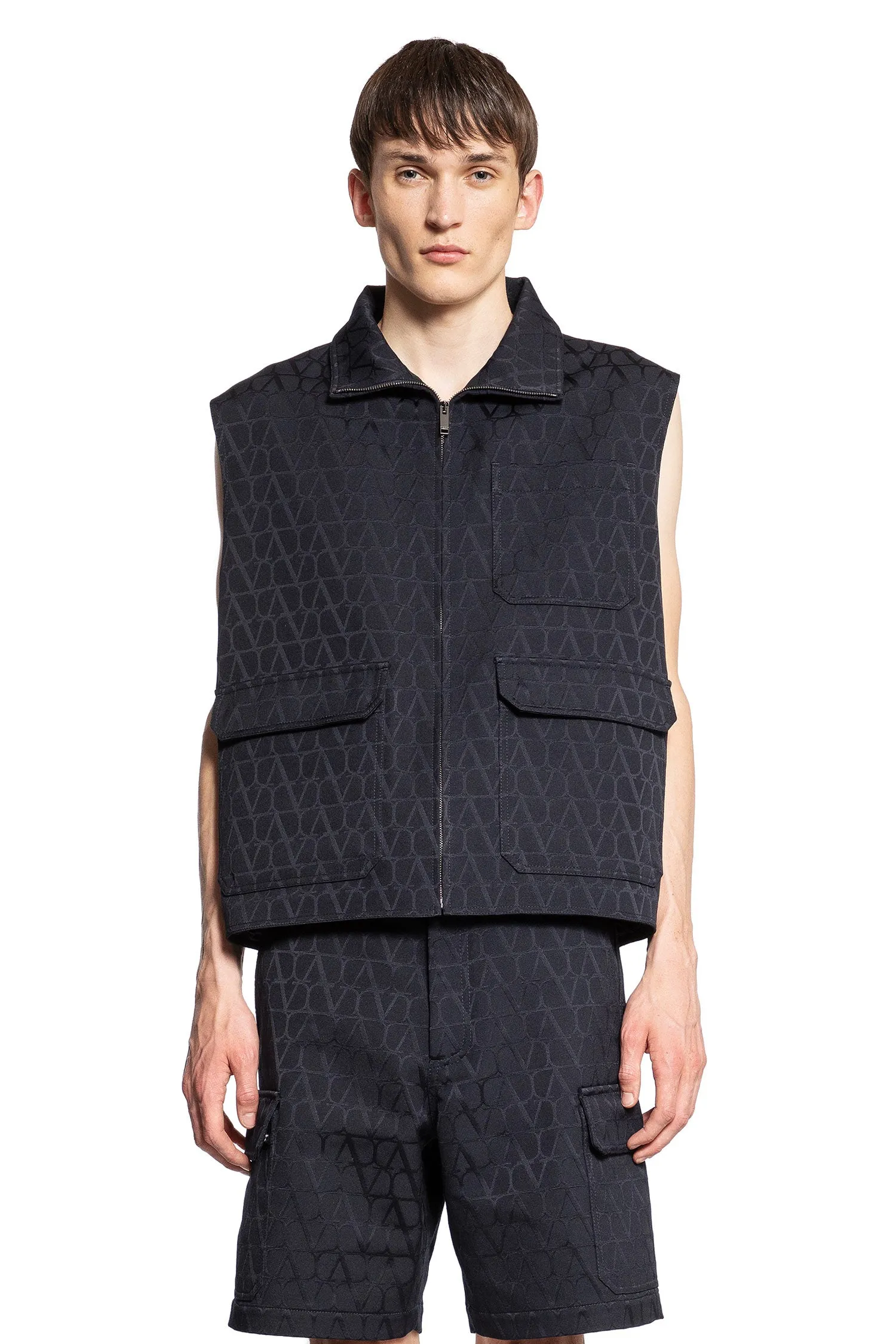 valentino  cotton toile utility vest 