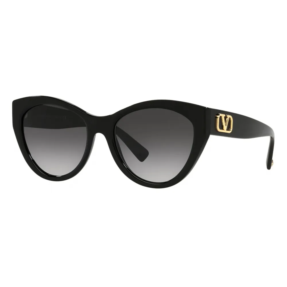 Valentino - Occhiale da Sole Cat-Eye in Acetato Vlogo Signature - Nero - Valentino Eyewear