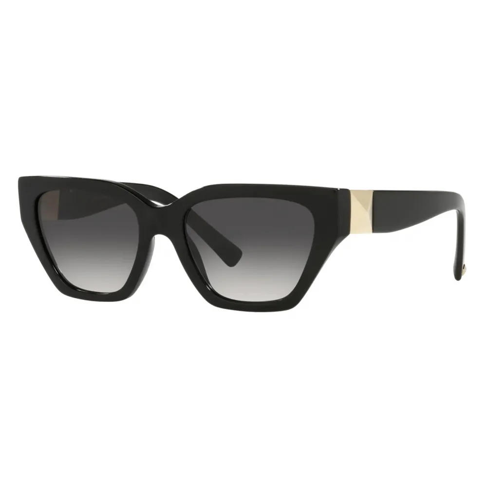 Valentino - Occhiale da Sole Squadrato in Acetato Roman Stud - Nero - Valentino Eyewear