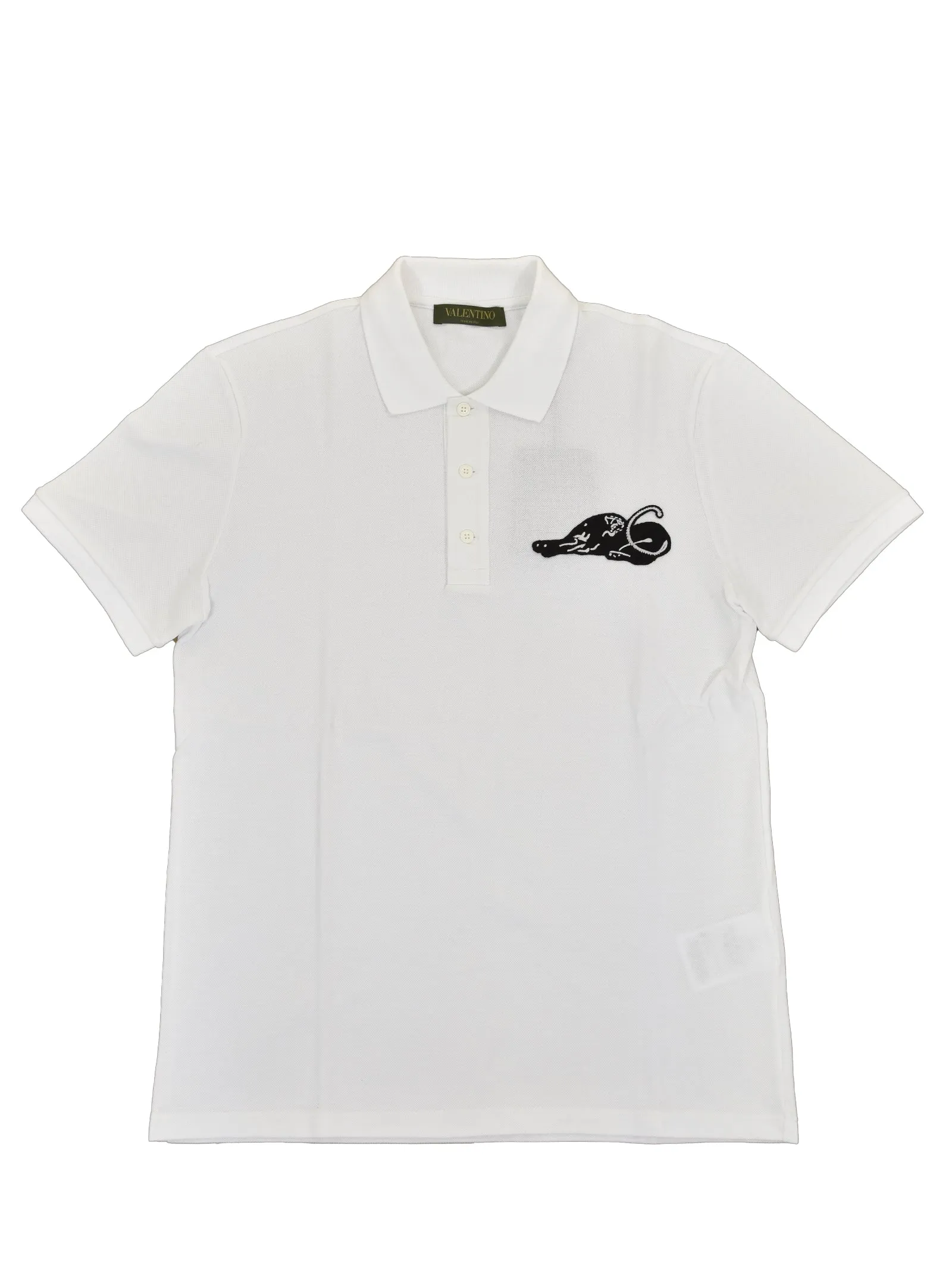 VALENTINO Polo Bianca Uomo Cotone Logo Mod.MV0MH01M47C0BO