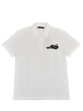 VALENTINO Polo Bianca Uomo Cotone Logo Mod.MV0MH01M47C0BO