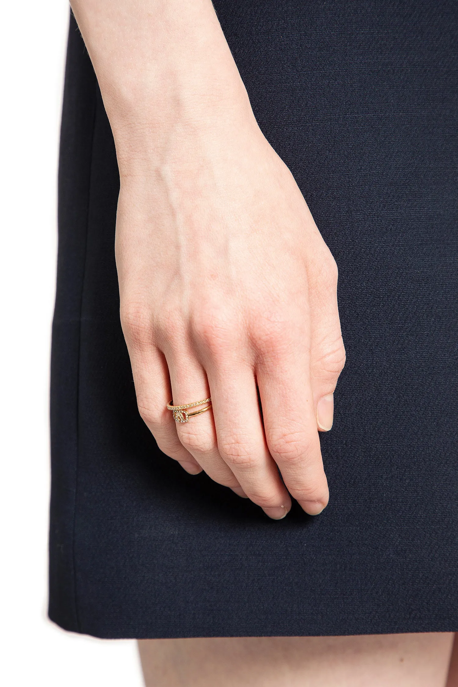 valentino  vlogo signature swarovski ring 