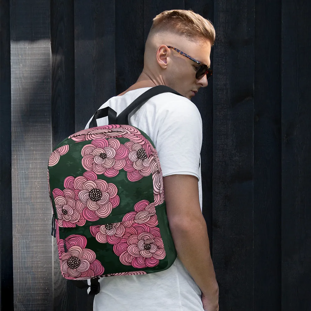 Zaino con fiori rosa